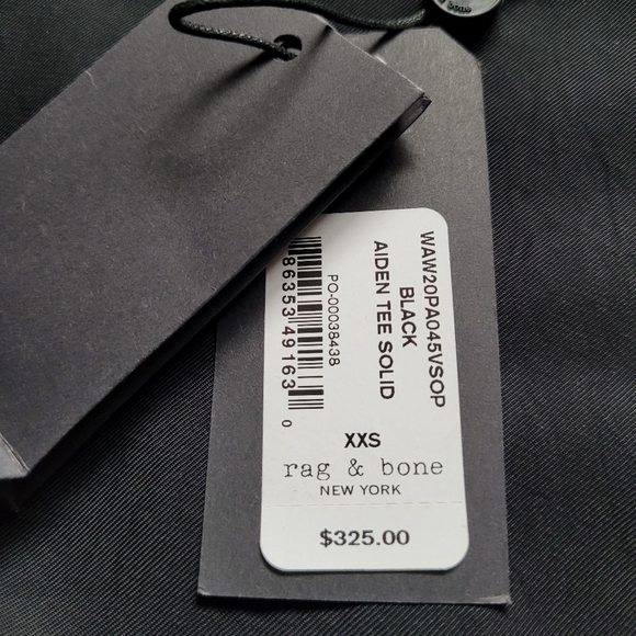 NWT rag & bone AIDEN TEE Sz XXS - Picture 6 of 9